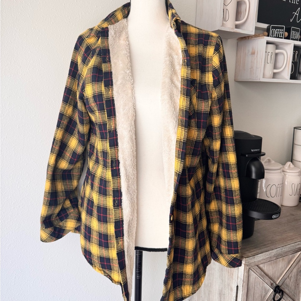 Checkered Teddy Button Up